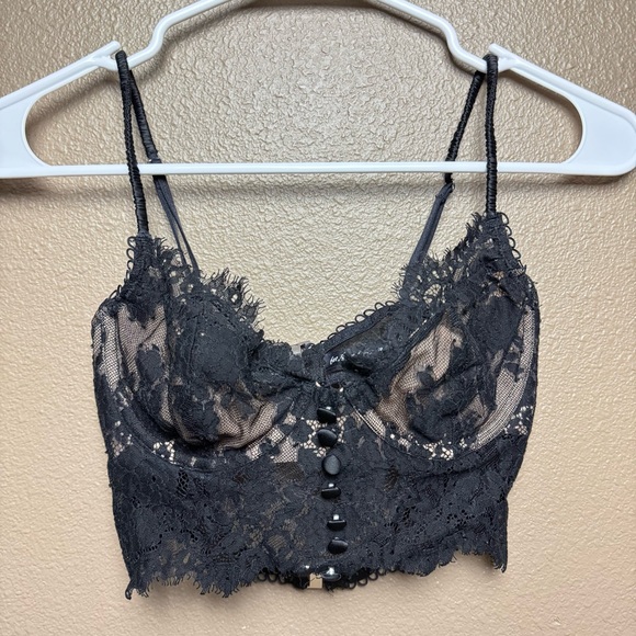 For Love and Lemons Faye Lace Underwire Bustier Corset Bra black EUC C - Picture 3 of 9